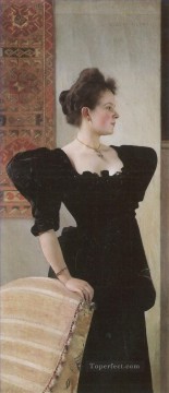  klimt pintura art%c3%adstica - Retrato de María Breunig Gustav Klimt